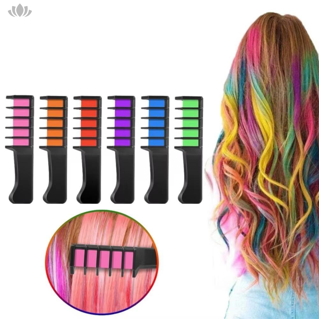 HairChalk™ tiza para el cabello X 6 peines