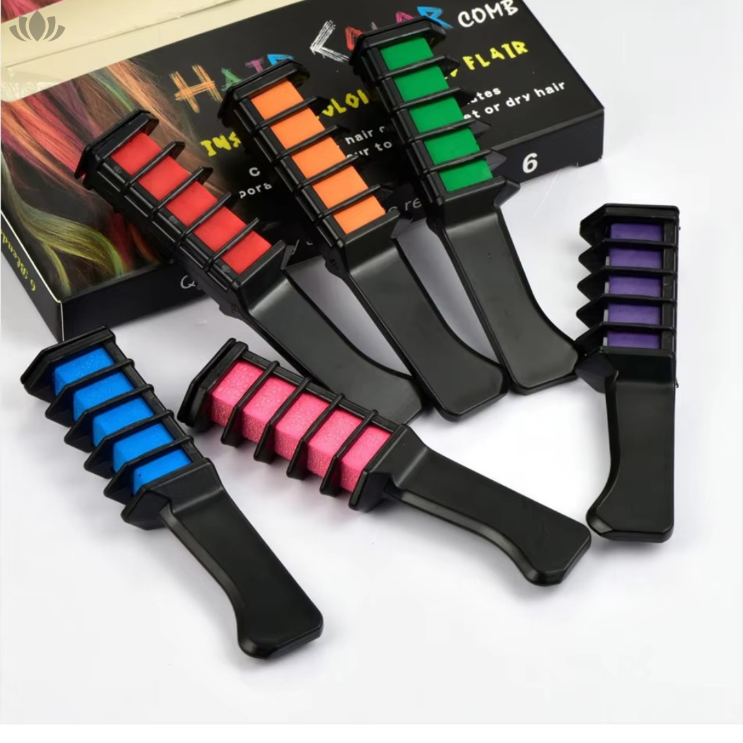 HairChalk™ tiza para el cabello X 6 peines